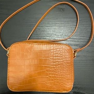 ASOS Design croc effect crossbody camera bag